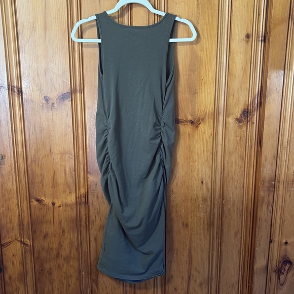Isabel Maternity Form Fitting Olive Green Dress - Size XS - Picture 6 of 6